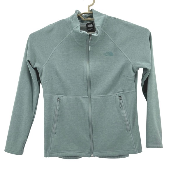 The North Face Womens Full Zip Fleece Lined Jacket Light Green Size L - Picture 2 of 11